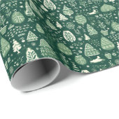 Grünkraut Inspiriert Bäume, Urlaub Geschenkpapier (Rolleneckpunkt)