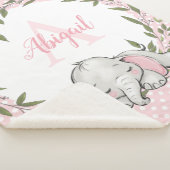 Grünkraut Rosa Personalisiertes Mädchen Sherpadecke (3/4)