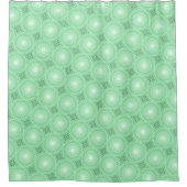 Grünkreismuster Duschvorhang (Vorderseite)