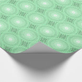 Grünkreismuster Geschenkpapier (Ecke)
