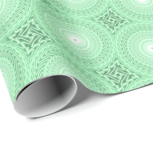Grünkreismuster Geschenkpapier (Rolleneckpunkt)