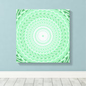 Grünkreismuster Leinwanddruck (Insitu (Holzboden))