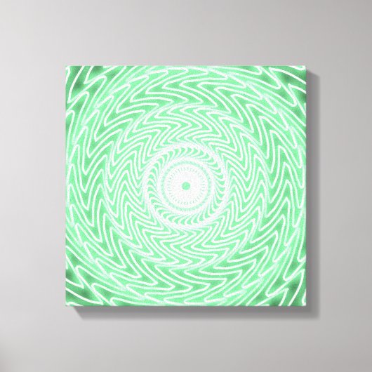 Grünkreismuster Leinwanddruck (Vorderseite)