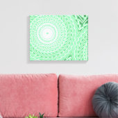 Grünkreismuster Leinwanddruck (Insitu (Wohnzimmer))