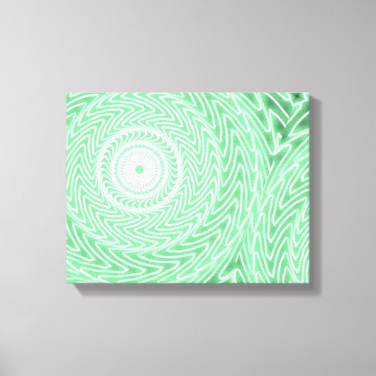 Grünkreismuster Leinwanddruck (Vorderseite)