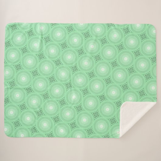 Grünkreismuster Sherpadecke (Vorderseite (Horizontal))