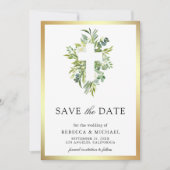 Grünkreuz katholische Hochzeit Save The Date (Vorderseite)
