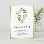 Grünkreuz katholische Hochzeit Save The Date (Stehend Vorderseite)