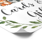 Grünland Waldtiere Tierkarten und Geschenkzeichen Poster (Ecke)