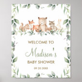 Grünland Woodland Animals Kinderdusche Begrüßungsz Poster (Vorne)