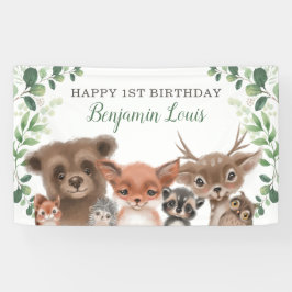 Grünland Woodland Tiere Geburtstag Begrüßungsbanne Banner