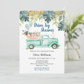 Grünlandfarm Tierjunge Babydusche Einladung (Stehend Vorderseite)