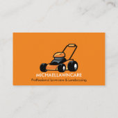 Grünlandschaftsgärtnerei auf Rasenmäher Visitenkarte (Rückseite)