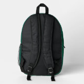 Grünleder Bedruckter Rucksack (Rückseite)