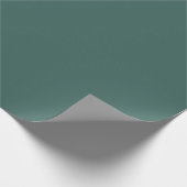 Grünlich Graues Viridian Grünes Farbpop Geschenkpapier (Ecke)