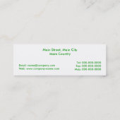 Grünlich Mini Visitenkarte (Rückseite)