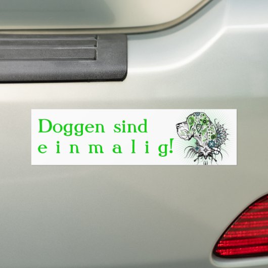 Grünliche Deutsche Dogge Autoaufkleber (Auf Auto)