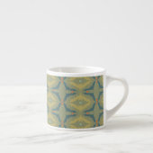 Grünliches Retro-Vintage-Muster Espressotasse (Rechts)