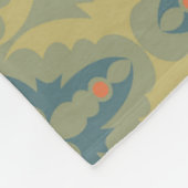 Grünliches Retro-Vintage-Muster Fleecedecke (Ecke)