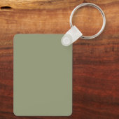 Grünliches Retro-Vintage-Muster Schlüsselanhänger (Rückseite)