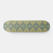 Grünliches Retro-Vintage-Muster Skateboard (Horizontal)