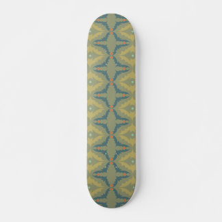 Grünliches Retro-Vintage-Muster Skateboard