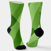 Grünlichgrüne geometrische Linien Socken (Gewinkelt)
