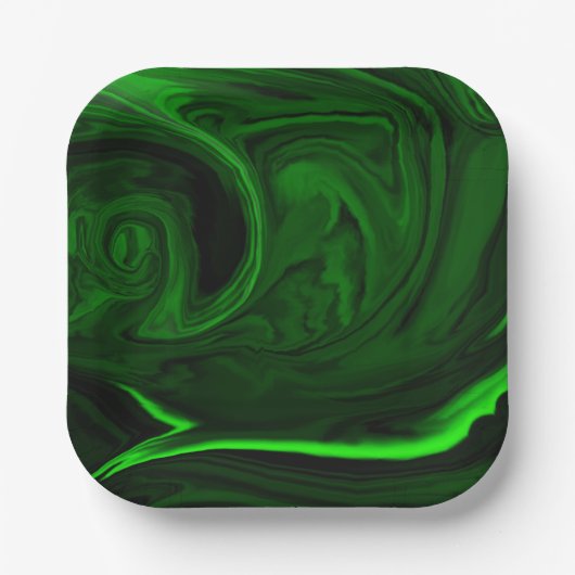 Grünmalachit Pappteller (Vorderseite)