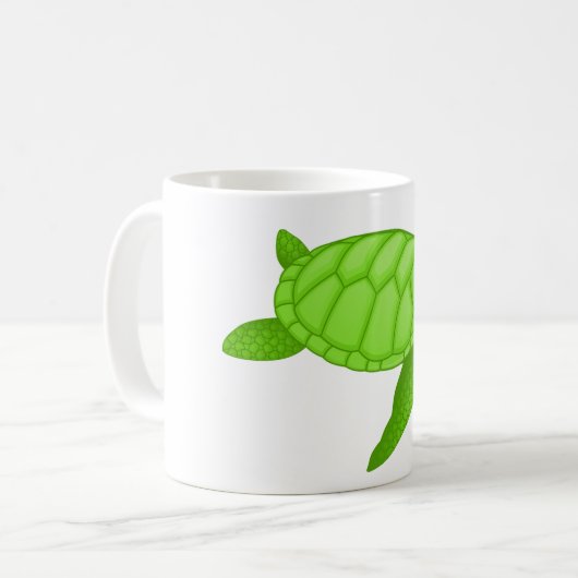 Grünmeerschildkröte-Tasse Kaffeetasse (Vorderseite Links)
