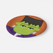 Grünmonster Pappteller (Schrägansicht)