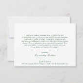 Grünmuster Moderne Dankeskarte (Rückseite)