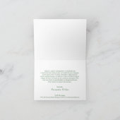 Grünmuster Moderne Dankeskarte (Innenseite)