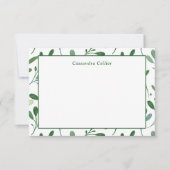 Grünmuster Moderne Mitteilungskarte (Vorderseite)