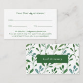 Grünmuster Moderne Terminkarte (Vorne/Hinten)