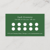 Grünmuster Moderne Treuekarte (Rückseite)