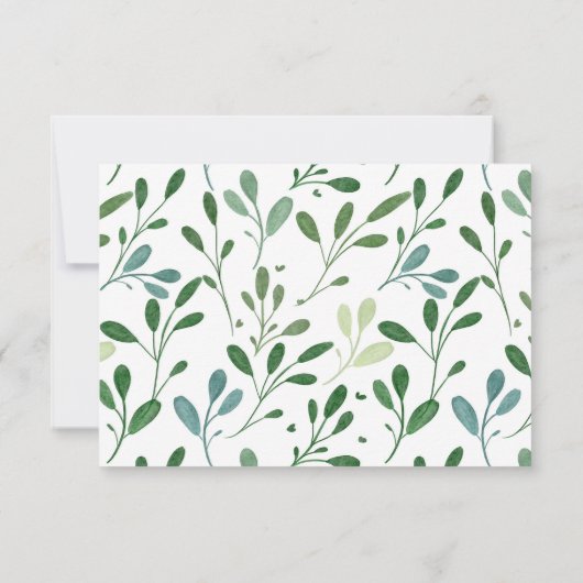 Grünmuster Modernes Geschenkgutachten (Rückseite)