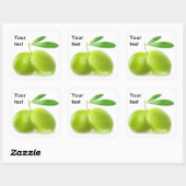 Grünoliven Quadratischer Aufkleber (Blatt)