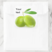 Grünoliven Quadratischer Aufkleber (Tasche)