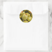 Grünoliven Runder Aufkleber (Tasche)