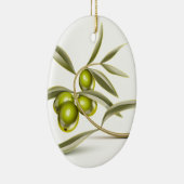 Grünolivenzweig Keramikornament (Rechts)
