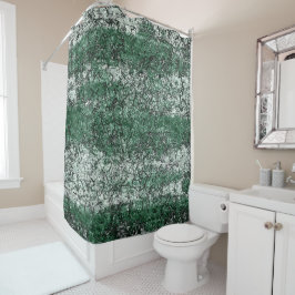 Grünölstruktur auf Stöcken und Fäden Duschvorhang