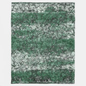 Grünölstruktur auf Stöcken und Fäden Fleecedecke (Vorderseite)