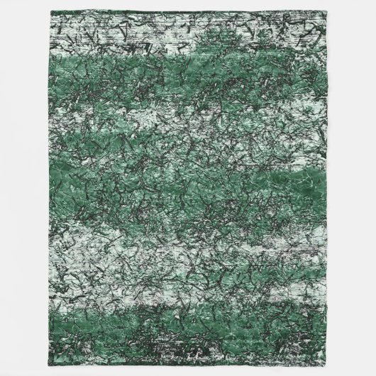 Grünölstruktur auf Stöcken und Fäden Fleecedecke (Vorderseite)