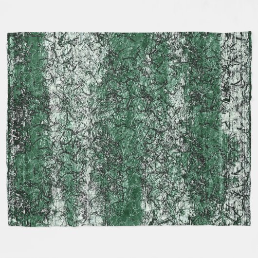 Grünölstruktur auf Stöcken und Fäden Fleecedecke (Vorderseite (Horizontal))