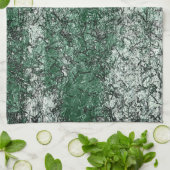 Grünölstruktur auf Stöcken und Fäden Geschirrtuch (Gefaltet)