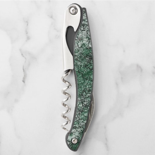 Grünölstruktur auf Stöcken und Fäden Kellnermesser (Vorderseite)