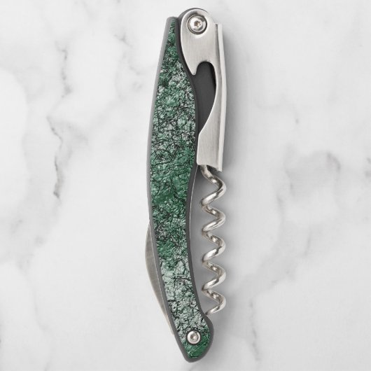 Grünölstruktur auf Stöcken und Fäden Kellnermesser (Rückseite)