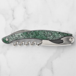 Grünölstruktur auf Stöcken und Fäden Kellnermesser