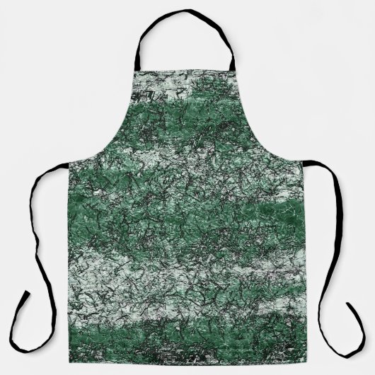 Grünölstruktur auf Stöcken und Fäden Schürze (Vorderseite)
