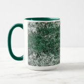 Grünölstruktur auf Stöcken und Fäden Tasse (Links)